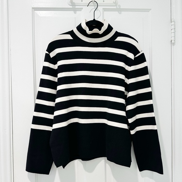 HM Striped Mock Turtleneck Sweater (S) - Picture 8 of 10